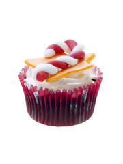 candy cane christmas cupcake