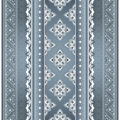 Decorative white seamless border on a gray.