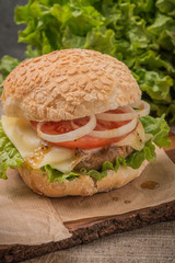 Homemade veggie burger