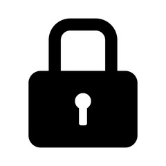 Security lock flat icon for apps and websites 