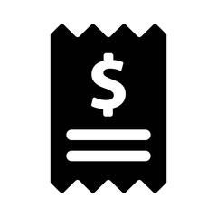 Checkout receipt flat icon for apps and websites