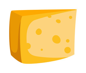 Cheese slices isolated vector
