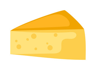 Cheese slices isolated vector