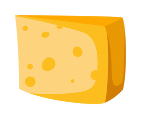 Cheese slices isolated vector