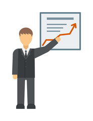 Vector growth diagram chart