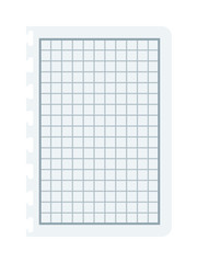 Notebook papers with lines and grid vector illustration.