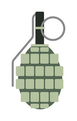 Hand grenade bomb explosion weapons vector. 