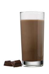 glass of chocolate milk
