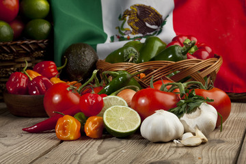 colorful and healthy mexican vegetables