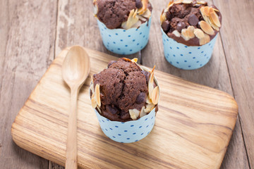 Muffins chocolate bakery.