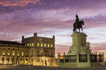 Obraz premium Commerce Square in Lisbon in Portugal