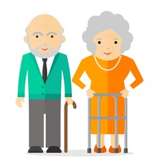 elderly couple happy