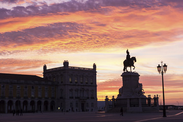 Commerce Square in Lisbon in Portugal