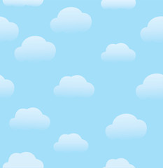 vector clouds seamless background