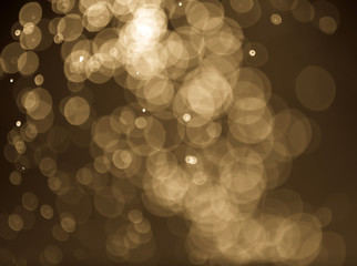 Abstract  bokeh light on golden background