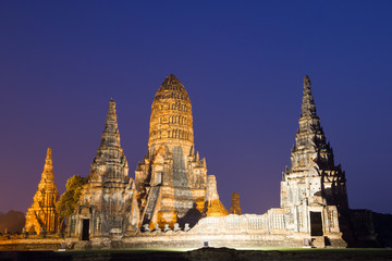 Naklejka premium Wat Chaiwatthanaram in Ayutthaya, Thailand