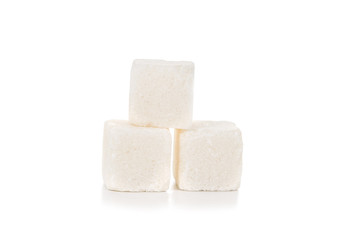 Pieces of white sugar