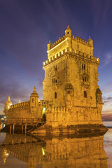 The iconic facade of the Tower of Belem