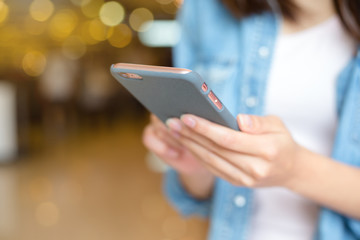 Woman use of smart phone