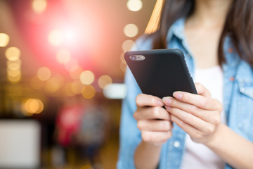 Woman use of cellphone