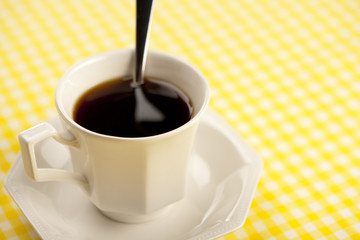 coffee mug on saucer