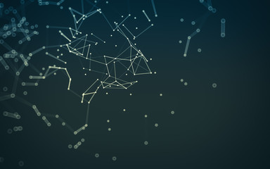 Abstract polygonal space low poly dark background