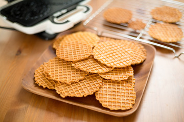 Homemade Pizzelle waffle