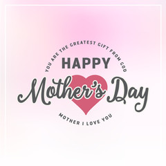 Mother's Day Badges and Labels Design For Greeting Card. Vector illustration