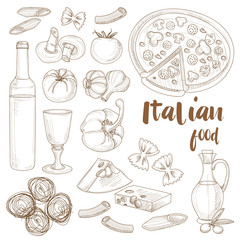 Italian food set