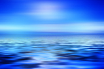 Blauer Hintergrund mit Wasser und Sonne