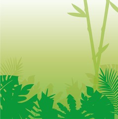 Fototapeta na wymiar Tropisch Dschungel Hintergrund Vektor