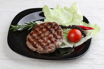 Grilled burger cutlet