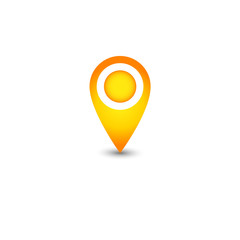 Colorful location icon. Vector illustration.