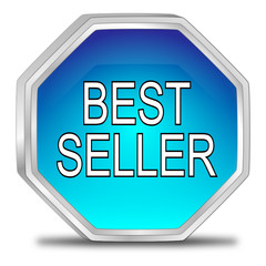 Bestseller button - 3D illustration