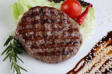 Grilled burger cutlet
