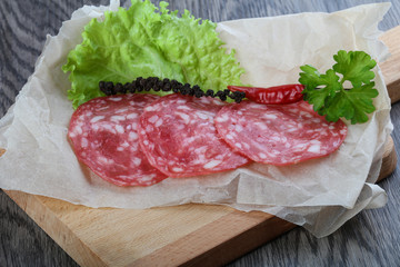 Spanish salami sausage