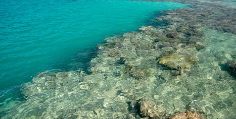 Lagoon with coral reefs