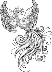 Firebird vector clipart
