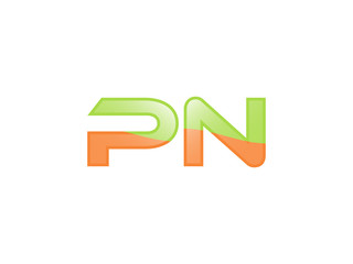 Green Orange shiny PN letters