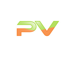 Green Orange shiny PV letters
