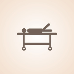 Icon Of Patient On Stretcher.