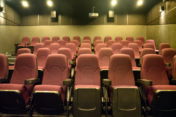 Empty seats in the movie theater