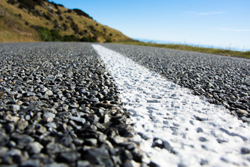 Countryside street close up 