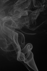 Abstract gray smoke from the incense sticks.