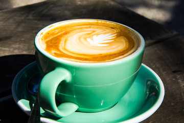 Fresh cup of cappuccino