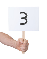 Sign with a number, 3