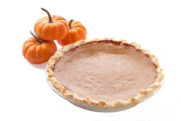 close-up shot of pumpkins and pumpkin pie served in bowl.