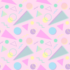 80年代風デザインシームレスパターン　ピンク