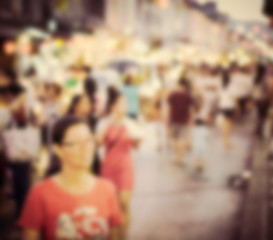 Festival event with blurred people background in phuket
