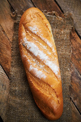 Loaf of floured bread